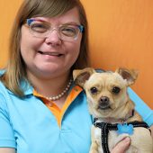 Julia Zolondz with Dog
