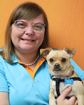 Julia Zolondz with Dog