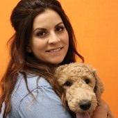 Kayla Larkham with Dog