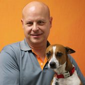 Michael Ellis with Dog