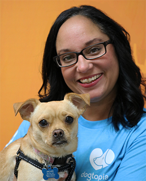 Tiffanie Luster with Dog