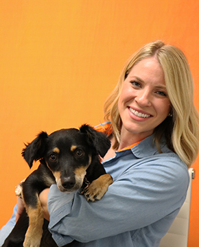 Toni Teplitsky with Dog