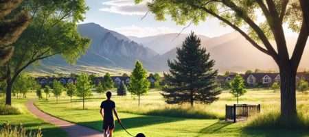 peaceful, dog-friendly vibe of a hidden park in Lafayette, CO