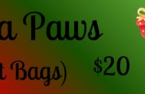 santa paws gift bags at dogtopia lafayette