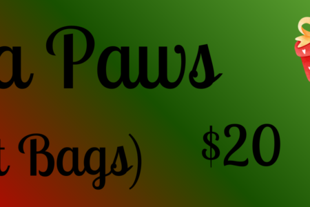 santa paws gift bags at dogtopia lafayette