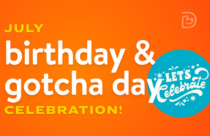 Celebration for dogs with july birthday or gotcha day