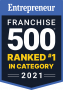 Franchise 500 Ranked #1 in category award logo
