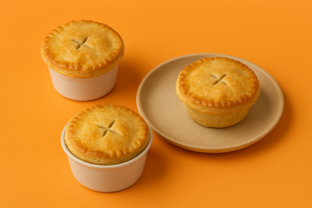 Three mini pot pies