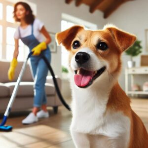 dog spring cleaning