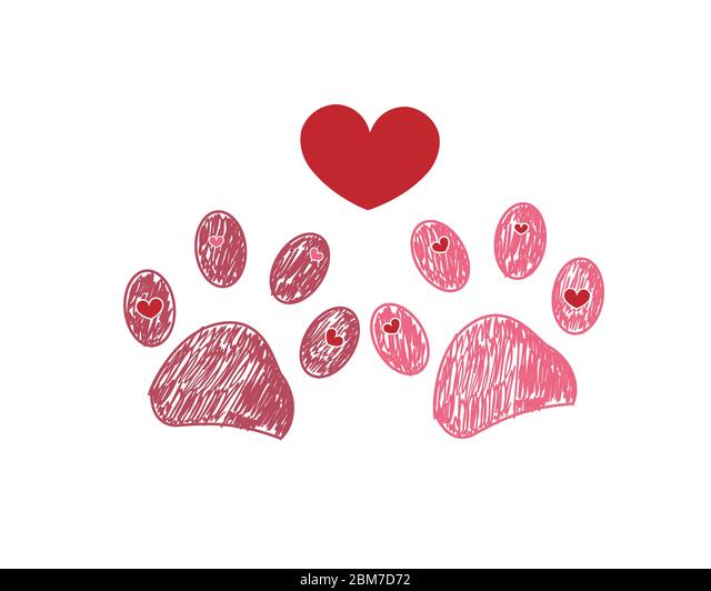 Heart Paw Print Craft - Upland