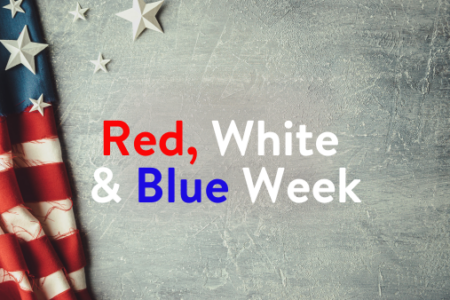 summer pool days to celebrate red, white and blue week
