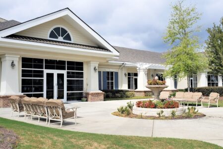 The front of the Resort, the clubhouse at Del Webb in Cane Bay, Summerville, SC