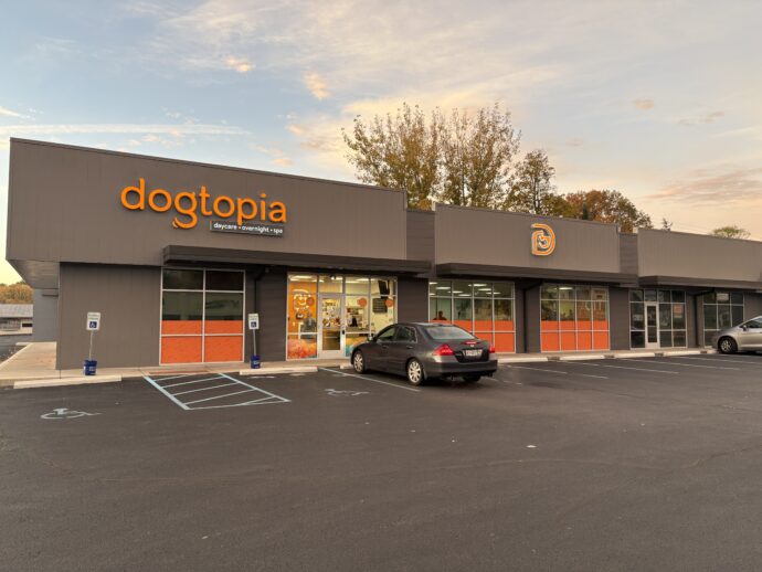 Exterior shot of Dogtopia of Broad Ripple